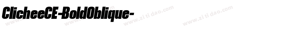 ClicheeCE-BoldOblique字体转换