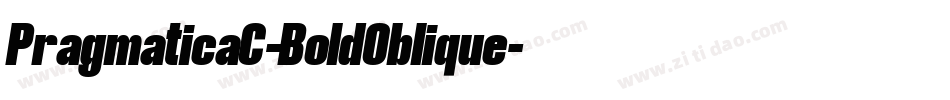 PragmaticaC-BoldOblique字体转换