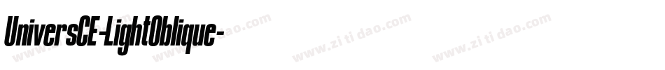 UniversCE-LightOblique字体转换