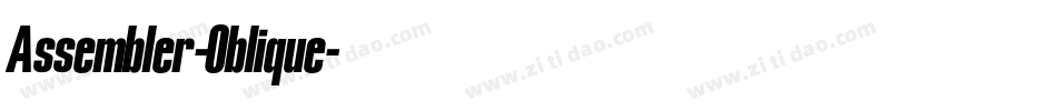 Assembler-Oblique字体转换