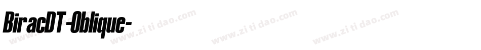 BiracDT-Oblique字体转换