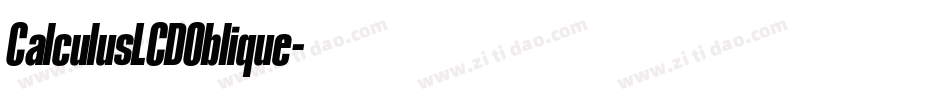 CalculusLCDOblique字体转换