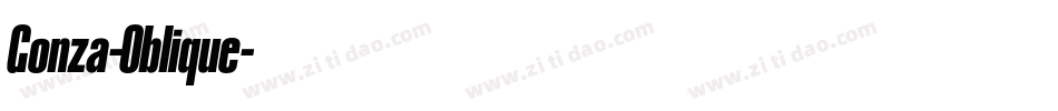Gonza-Oblique字体转换