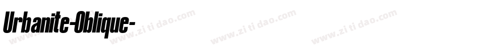 Urbanite-Oblique字体转换