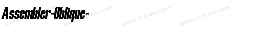 Assembler-Oblique字体转换