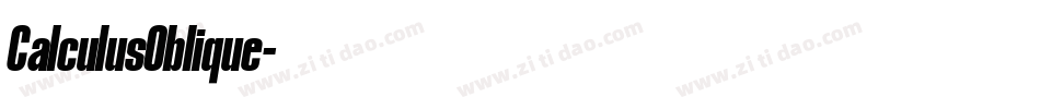 CalculusOblique字体转换