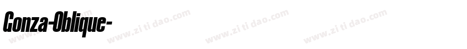 Gonza-Oblique字体转换