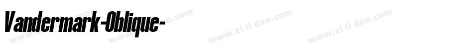 Vandermark-Oblique字体转换