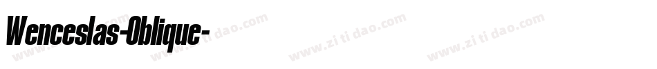 Wenceslas-Oblique字体转换