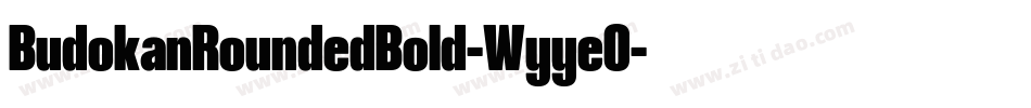 BudokanRoundedBold-WyyeO字体转换