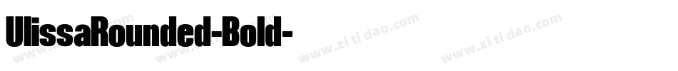 UlissaRounded-Bold字体转换