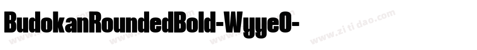 BudokanRoundedBold-WyyeO字体转换
