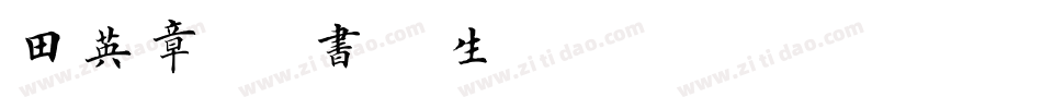 田英章硬笔楷书简体生成器字体转换
