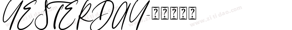 YESTERDAY字体转换