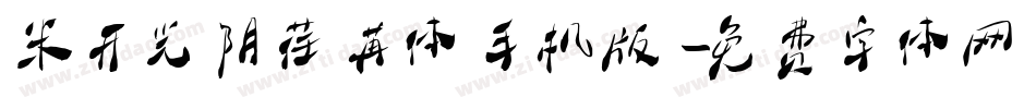 米开光阴荏苒体手机版字体转换