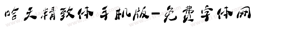 哈天精致体手机版字体转换