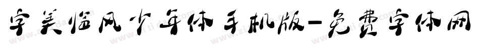 字美临风少年体手机版字体转换