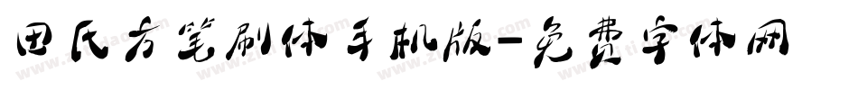田氏方笔刷体手机版字体转换