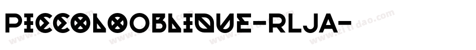 PiccoloOblique-RLJA字体转换