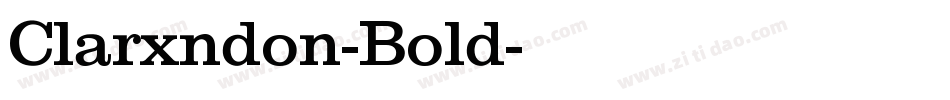 Clarxndon-Bold字体转换
