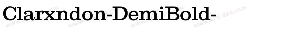 Clarxndon-DemiBold字体转换
