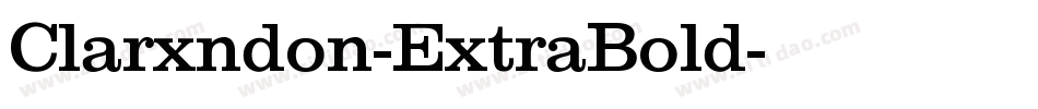 Clarxndon-ExtraBold字体转换