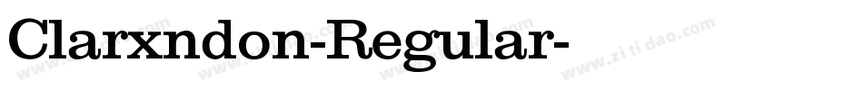 Clarxndon-Regular字体转换