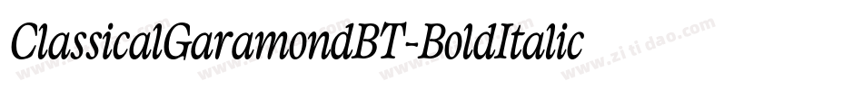 ClassicalGaramondBT-BoldItalic字体转换