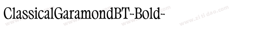 ClassicalGaramondBT-Bold字体转换