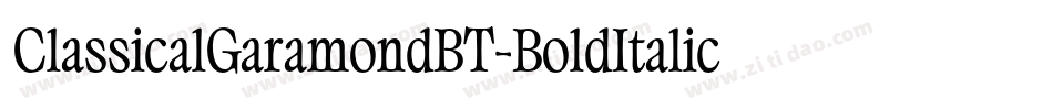 ClassicalGaramondBT-BoldItalic字体转换