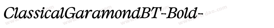 ClassicalGaramondBT-Bold字体转换