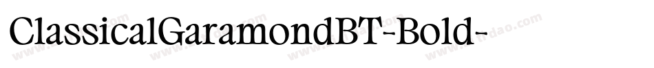 ClassicalGaramondBT-Bold字体转换