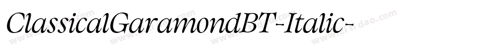 ClassicalGaramondBT-Italic字体转换