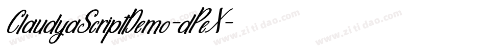 ClaudyaScriptDemo-dPeX字体转换