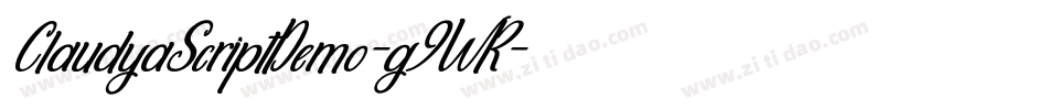 ClaudyaScriptDemo-g9WR字体转换