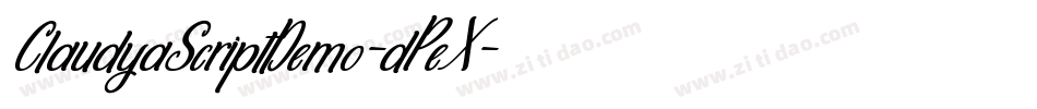 ClaudyaScriptDemo-dPeX字体转换