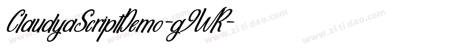 ClaudyaScriptDemo-g9WR字体转换