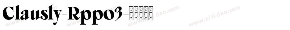 Clausly-Rppo3字体转换