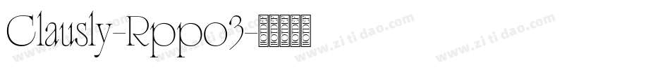 Clausly-Rppo3字体转换