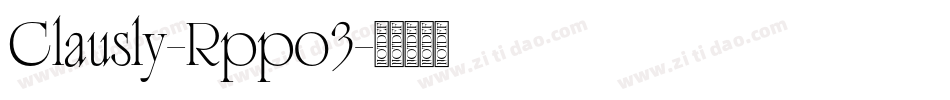 Clausly-Rppo3字体转换