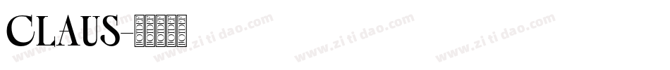 CLAUS字体转换
