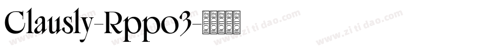Clausly-Rppo3字体转换