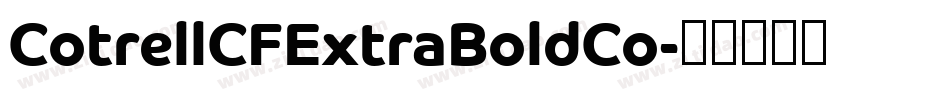CotrellCFExtraBoldCo字体转换