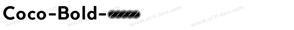 Coco-Bold字体转换