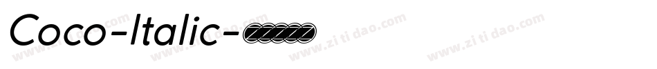 Coco-Italic字体转换