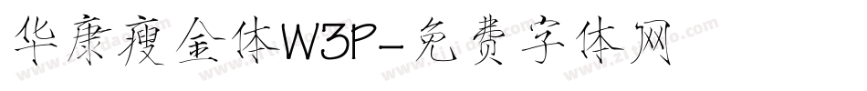 华康瘦金体W3P字体转换