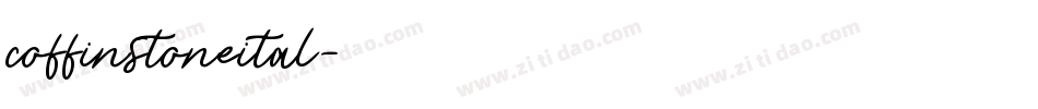 coffinstoneital字体转换