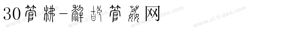 30字库字体转换