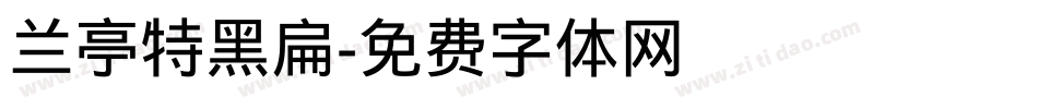 兰亭特黑扁字体转换