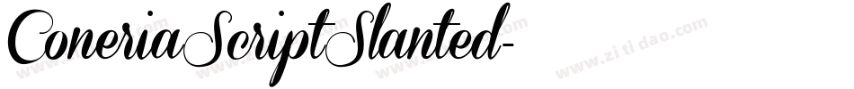 ConeriaScriptSlanted字体转换